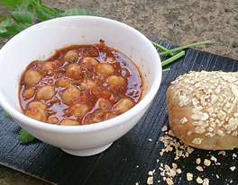 ひよこ豆のチリビーンズ