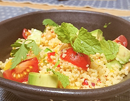 オレンジとフレッシュベジタブルのタブレ