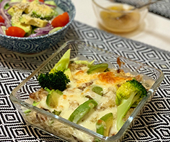 具だくさん&ヘルシーな豆乳グラタン