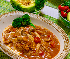 白味噌×トマトの甘み！ハッシュドポーク